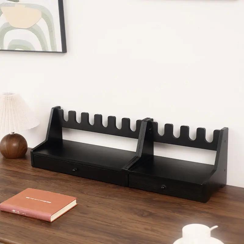 Wooden Pistol Storage Rack, Gun Storage Rack, Practical Drawer-Type Multi-Grids Storage Rack Tactical Home Gear